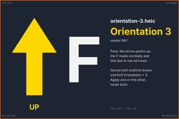 Preview of orientation-3.heic: the arrow points up after decoding