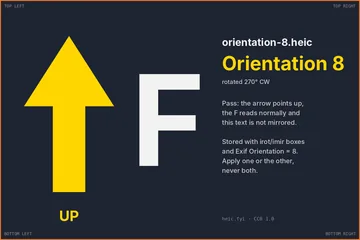 Preview of orientation-8.heic: the arrow points up after decoding